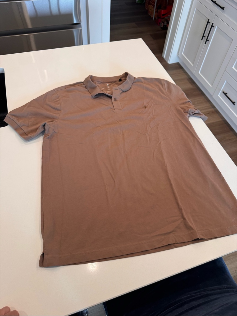 American Tall Men’s Taupe Polo Shirt XLT